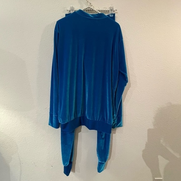 Laina Rauma SET blue velour loungesuit tracksuit - Picture 12 of 14